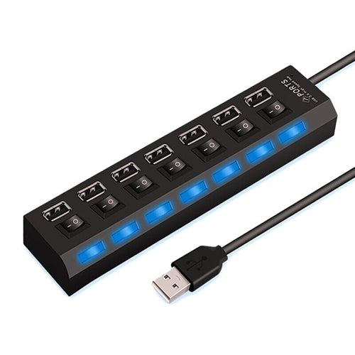 Hub USB 7 Puertos de Alta Velocidad para PC y Notebook