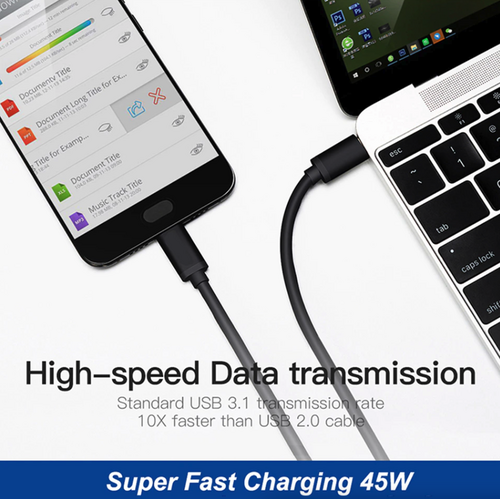 Cargador Rápido USB-C 45W + Cable 1.8m