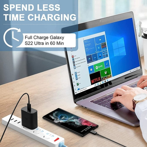 Cargador Rápido USB-C 45W + Cable 1.8m