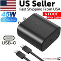 Cargador Rápido USB-C 45W + Cable 1.8m
