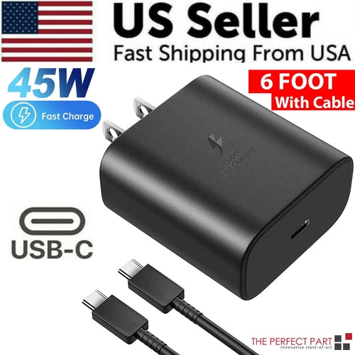 Cargador Rápido USB-C 45W + Cable 1.8m
