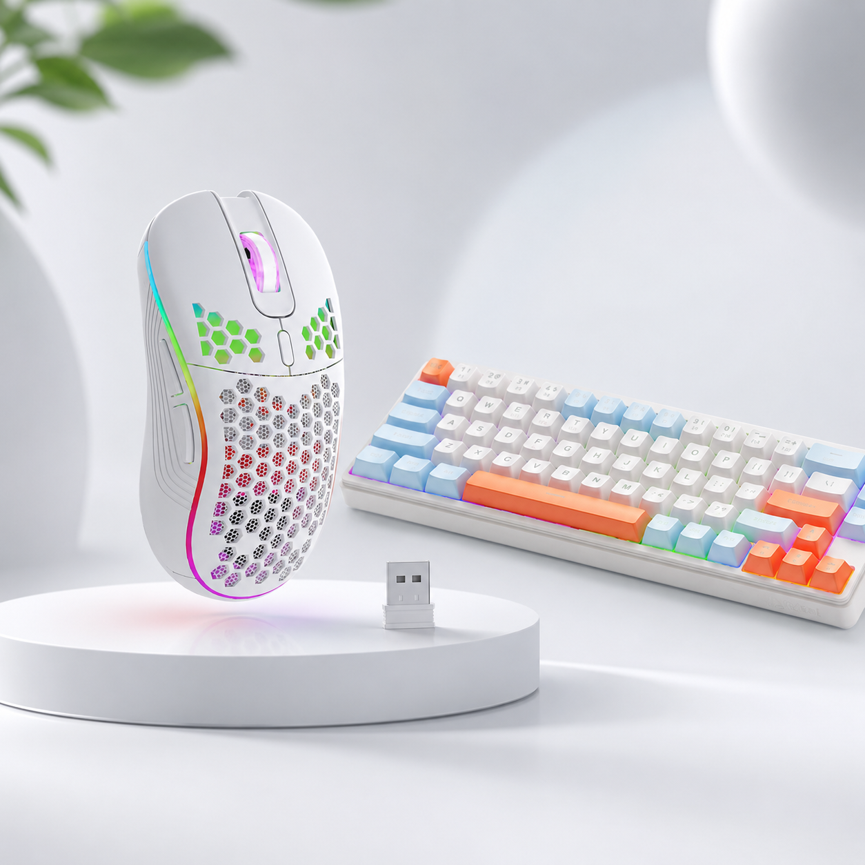 Combo Periféricos | Teclado FreeWolf M68 + Mouse Honeycomb RGB