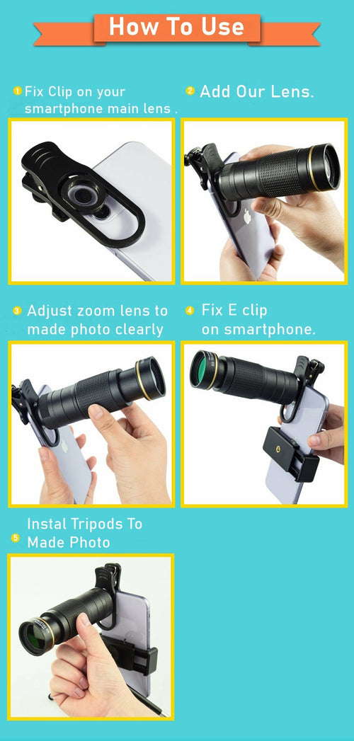 Kit de Lente 36X para Celular con Trípode