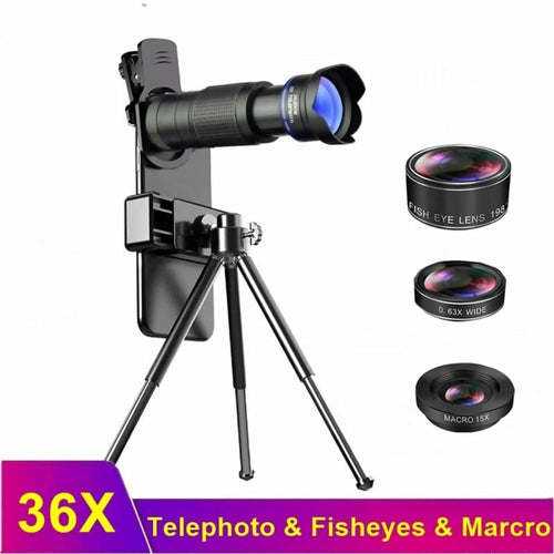 Kit de Lente 36X para Celular con Trípode