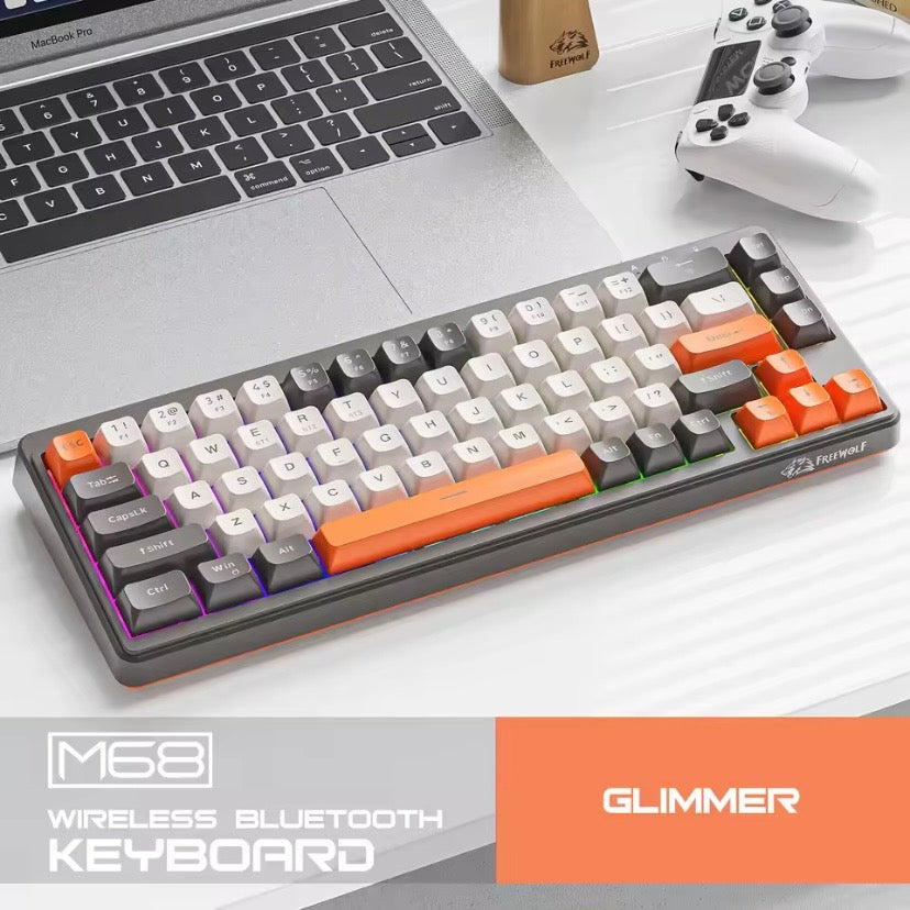 Teclado FreeWolf M68 | Mecánico RGB Inalámbrico