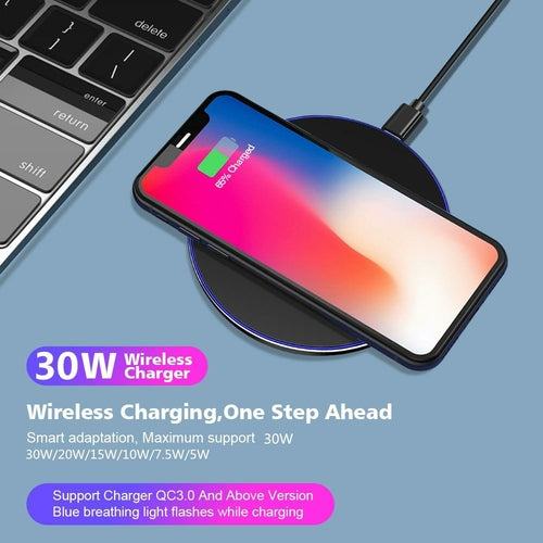 Cargador Inalámbrico Rápido 30W Dragon W9